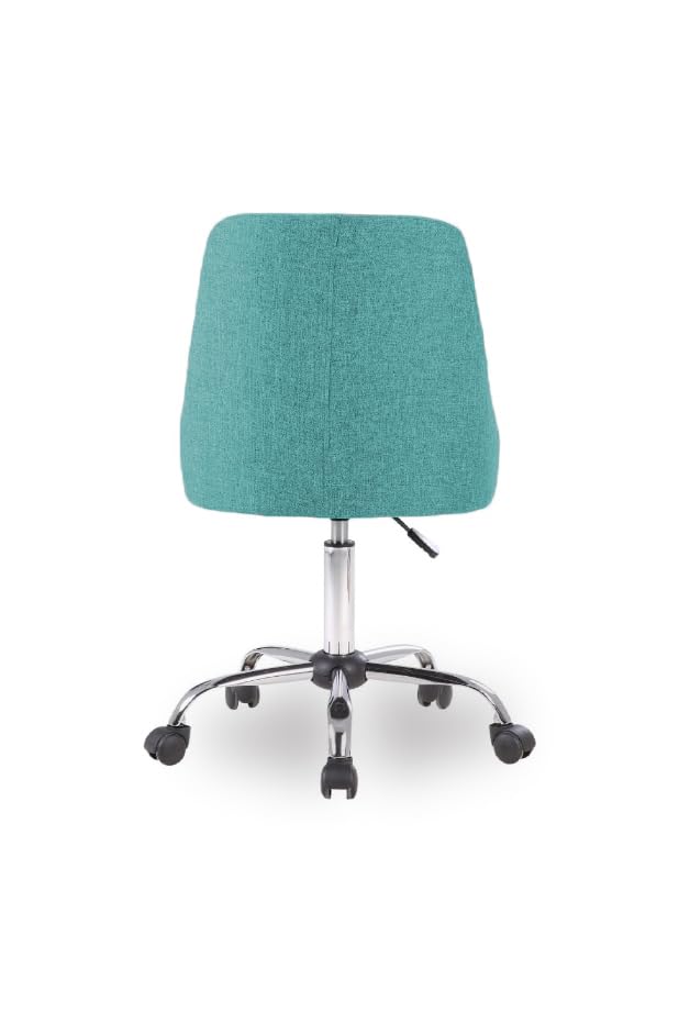 Image of Taskpro Fabric Upholstered Height-Adjustable 360 Swivel Revolving Office Study Desk Chair in Pista Color