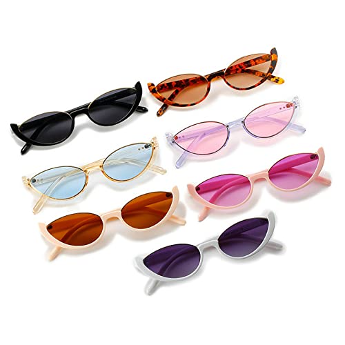 Unique Small Hip Hop Sunglasses Women Retro Style Half Frame Cat Eye Men Sun Glasses UV4002
