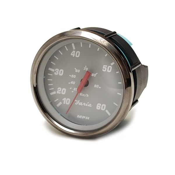 Faria Boat Speedometer SE9339A | Professional Gray 60 MPH 3 1/4 Inch
