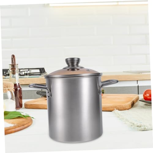 SWOOMEY 1 Satz Amphore aus Edelstahl Brattopf mit Sieb Servierkorb für französische edelstahl fritteuse pfannensets wok Friteuse Körbe mit Griffen Frittierkorb mit Griff Rostfreier Stahl – Bild 3