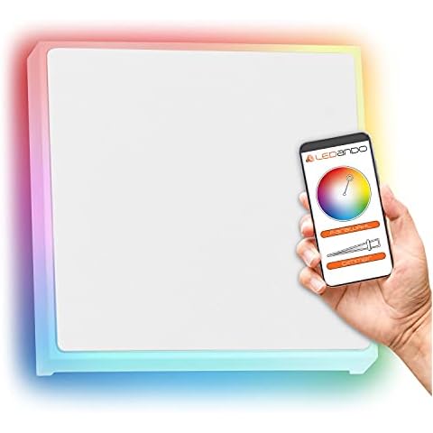 Wifi LED EDGE Treppenbeleuchtung in weiß/weiss eckig Cover