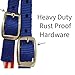Tahoe Tack American Flag Double Layered Nylon Patriotic Padded Headstall, Reins and Breast Collar with Fringes 3 Items Set, Pony