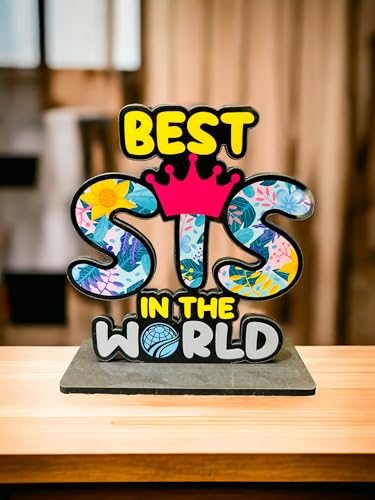 Image of WARMINGO DE Best Sister in The World Table Decor Gift for Sister