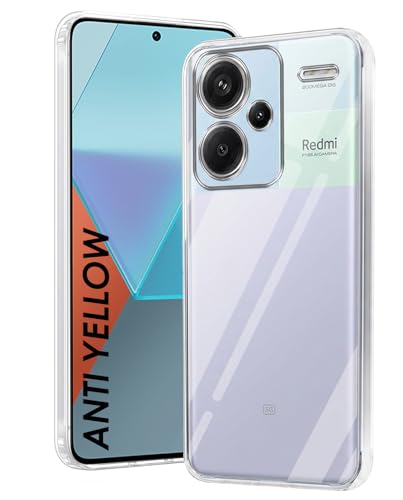 Image of DIZORO Compatible with Redmi Note 13 Pro Plus 5G Back Cover Case Clear,[ Anti Yellow ][Military Grade Protection] Hard PC Back Cover Transparent