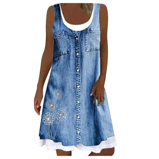 NNGOTD Robe Ete Femme Midi Col V Boheme avec Poches Manches à Volants Coton Robes De Plage Chic et Elegant Longueur Genou Décontracté Casual Spring Flower Dress Pas Cher Solde (1A Bleu Foncé,L)