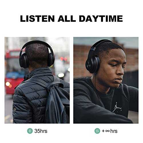 Cuffie wireless Bluetooth Over Ear – Senza Fili Bluetooth Active Noise Cancelling Headphones – Pieghevole HiFi Stereo Wireless Cuffie con Microfono per iPhone/iPad/Android/Laptop - Image 8