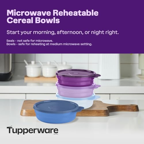 Bols à céréales chauffants Tupperware micro-ondes pour éviter les éclaboussures