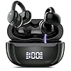 Cuffie Bluetooth 5.4, Auricolari Open Ear Cuffie Clip-On, 48 Ore Cuffiette Conduzione Ossea, DNN Noise Cancelling, Comfort Adattivo, Audio Immersivo, Auricolari Bluetooth con 4 Mic, Impermeabili IPX7