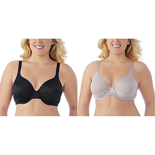 Image of Vanity Fair Women's Full Figure Beauty Back Smoothing Bra with Lace, 4-Way Stretch Fabric, Lightly Lined Cups up to DD