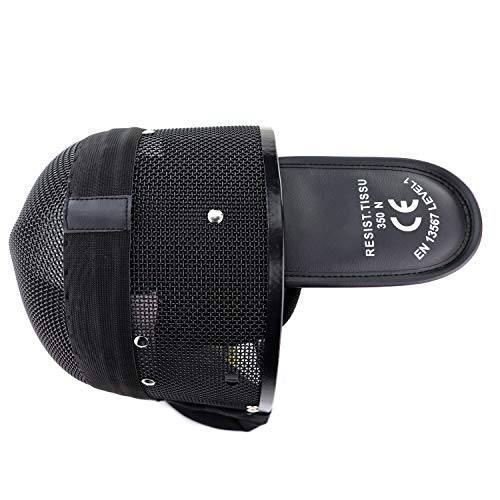 LEONARK Fechten Säbel Maske Fechten Helm CE 350N Zertifiziert National Grade Maske mit Schutztasche (Fix Lining, M)