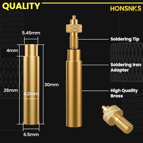 Image of 2 Sets Heat-Set Insert Tips, 3D Printer Soldering Tips for Thread Inserts M2 M2.5 M3 M4 M5 M6 M8, Heat Soldering Iron Tips Set with Storage Box for Plastic 3D Printer Components