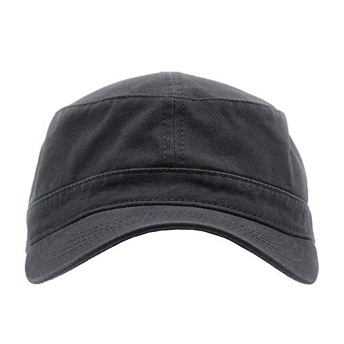 Image of The Vintage Year Heavy Stitching Washed Cotton Cadet Hat - Durable Military Baseball Cap for Men & Women, Outdoor Casual Wear
