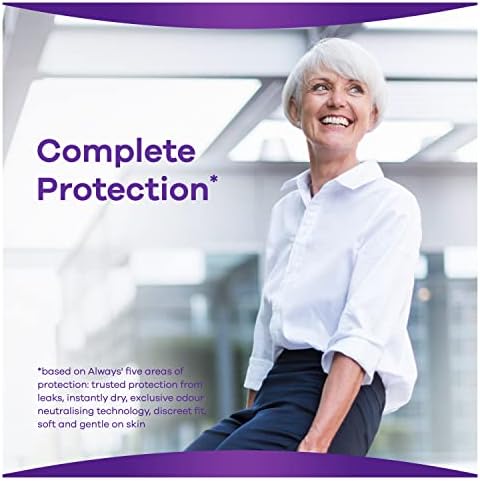 Always Discreet Incontinence Pants Women, Large, Plus, 16 High Absorbency Pants (8 x 2 Packs), High Waisted, Odour Neutraliser, DUO PACK, for Sensitive Bladder