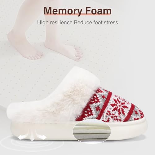 NineCiFun Women's Warm Fuzzy Cute Christmas Slippers - Memory Foam Insole, Bedroom & Gift3