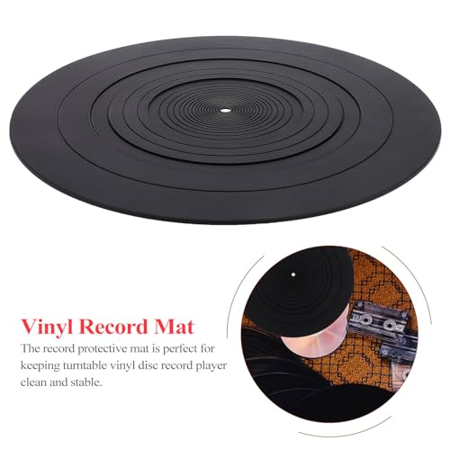 Alfombrilla para tocadiscos que elimina la estática y protege discos de vinilo 5