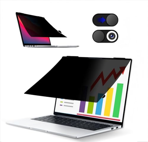 JiSiTeCai Filtro de tela de privacidade flip 360° para MacBook Pro 13 polegadas (2016-2023, M1, M2)