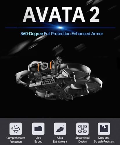 Image of Generic AVATA 2 Drone Propeller Guard Protector 360 degree,For DJI AVATA2 Protective Cover Bumper Ring, Anti-Knock and Anti-Scratch Propeller Protective Cover, black