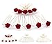 Produktbild 15tlg. Braut - Haarschmuck Set - Brauthaarschmuck | Set-3-G - Bordeaux Rot
