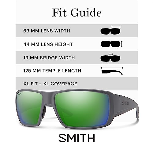 Image of SMITH Guide's Choice Fishing Sunglasses with ChromaPop Polarized Lenses & Large Frame - Performance Eyewear for Water Sports