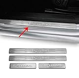 OMAC Einstiegsleisten Türschweller Türrahmen Kompatibel mit | Auto Chrom Edition Einstiegsschutz Türeinstiege Schritt Platte Türschutzleisten 4 teilige Exclusive