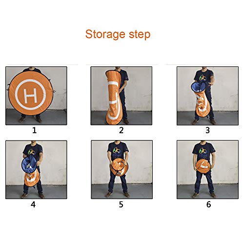 Sipobuy Universelle wasserdichte Tragbare Faltbare Drone Landung Pads/Schürze, Anwendbar RC Drones Hubschrauber, PVB… – Bild 5