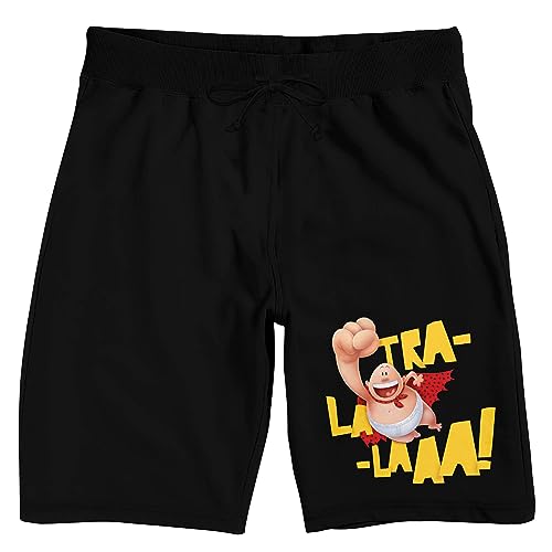 Bioworld Captain Underpants Tra-La-Laa Men's Black Sleep Pajama Shorts