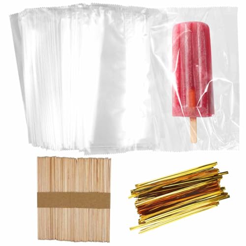 Bolsas y palitos para paletas gruesas plástico sin olor 4.72 x 7.48 pulg miniatura 1
