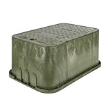 Generic PENCELL UNDERGROUND ENCLOSURE BOX 20IN LONG X 13-1/2IN WIDE X 12IN DEEP HDPE GREEN BOX W/ELECTRIC COVER PE1118HDH005P3