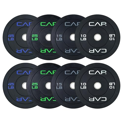 Photo 1 of ****It is used, it is missing a part and it is not known if it works 100%.*****CAP Barbell 2-Inch Olympic Bumper Plate Weight Set 100-370 lbs Multiple Options