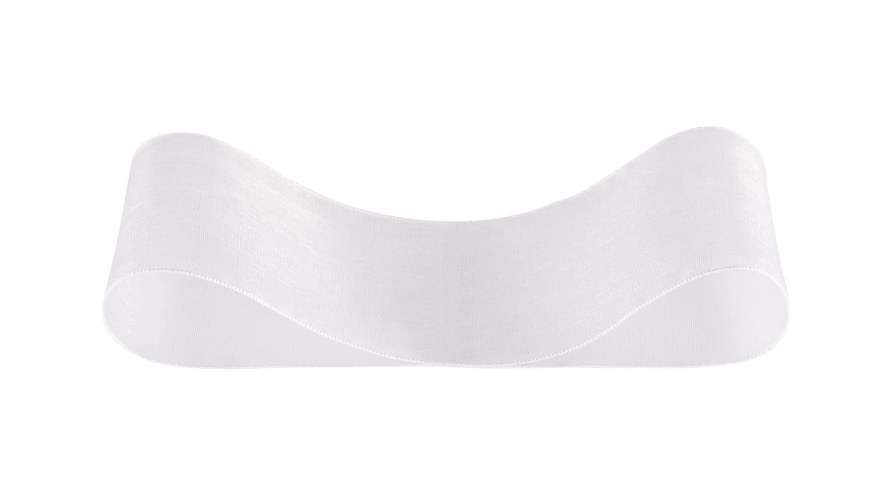 Ribbonitlux Rouleau De Ruban En Organza Transparent De 2,5 Cm - 45,2 M De Long - Ruban En Organza Transparent Pour Mariage, événements De Noël, Décoration De Bouquets Floraux, Loisirs Créatifs