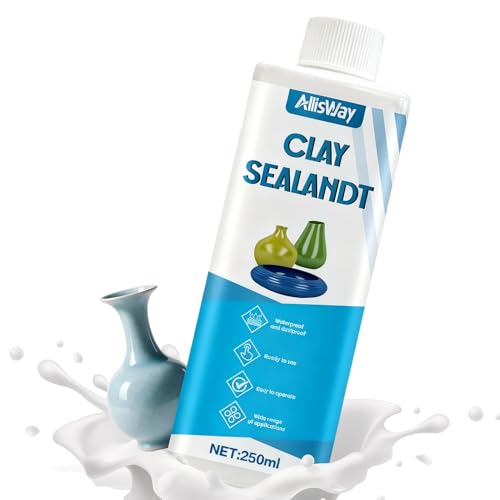 Allisway Sellador Cerámica, Repara Grietas en Terracota y se Utiliza para Sellar Arcilla, Terracota y Hormigón, Impermeable, 250 ml