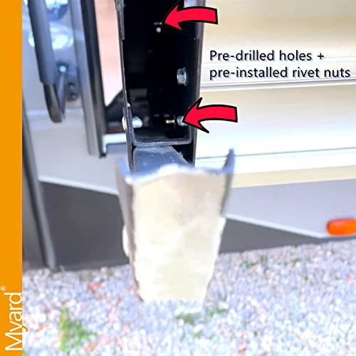 Myard Grooved Handrail Rvh4 For 4 Step Above 1St Generation Rv Entry Steps, Replacement For Morryde Stp214-006H #TOP4