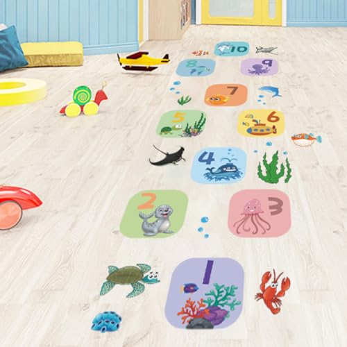 Pegatinas suelo de vinilo para evitar manchas en cuartos de niños 5