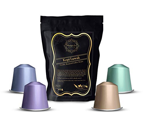 Shangri-La Coffee Pods - Wild Kopi Luwak Coffee in Nespresso Compatible Capsules - 10 Capsules - Sustainably Sourced (from Indonesia)