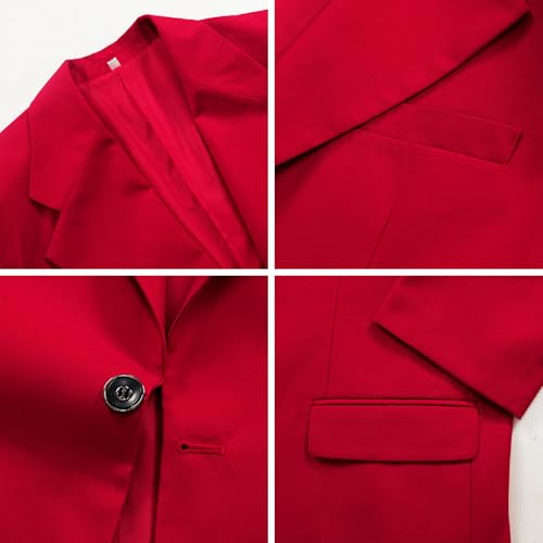 Men's Suit Slim Fit, 3 Piece Suits for Men, One Button Solid Jacket Vest Pants, Tuxedo Set3