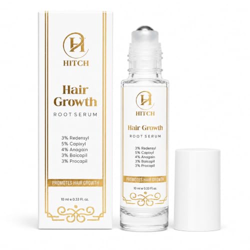 Image of HITCH Hair Growth Root Serum for Men & Women, 10ml | 3% Redensyl, 5% Capixyl, 4% Anagain, 3% Baicapil, 3% Procapil | Hair Fall Control Serum for Thicker, Fuller Looking Hair | All Hair Types