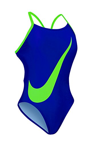Nike Big Swoosh Cut Out Tank Swimsuit Girl's 26 DeepNight