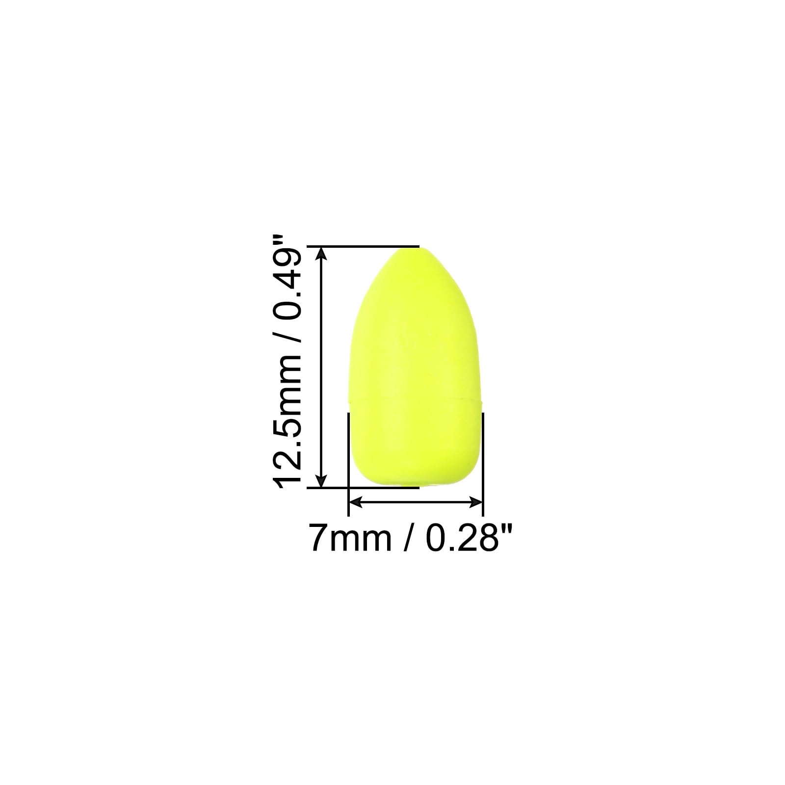 PATIKIL Fishing Foam Floats 0.5 Inch, 30Pcs Oval Snell Floats Fly Fishing Strike Indicator for Pompano Rig Trout Catfish Walleye Yellow - Image 2