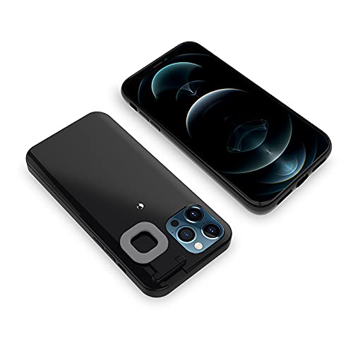 CCISelfie Fill Light Case Lights Case 3 Lighting Modes Dimmable Light for Live Stream Makeup Photography Video (iPhone 11, Black)