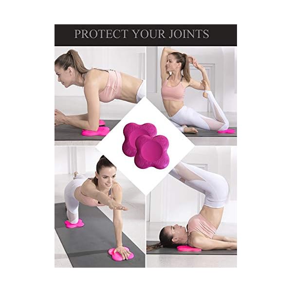 Zealtop Yoga Knee Pad Cushion Extra Thick for Knees Elbows Wrist Hands Head Foam Yoga pilates work out kneeling pad (Purple 2packs)