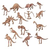 FUNOMOCYA 12 Stück Teiliges Dinosaurier Skelett Spielset aus Kunststoff Realistische Dino Figuren...