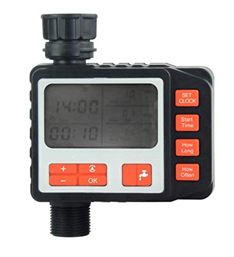 Jiawo Electronic LCD Digital Water Irrigation Timer Automatic Intelligent, Electronic Water Timer,Garden Watering Timer, Water Hose Timers, Watering Timer, Automatic Irrigation Controller