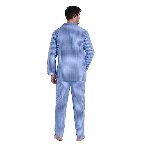 Kindy-Pyjama-Long-en-Popeline-Pur-Coton-Motif-Carreaux