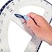 LEARNING ADVANTAGE Magnetic Dry Erase Protractor - Geometry Measurement Tool - for Whiteboards and Chalkboards - Teach Geometric Math Concepts - Angles and Shapes (7591)
