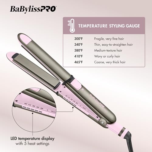 Image of BaBylissPRO Nano Titanium Prima Ionic Hair Straightener - Professional Flat Iron & Curling Iron in One for Stylists, Pro Styling Hair Tool