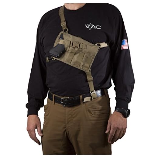 VTAC Big Rig Chest Holster (Auto) - (Coyote)