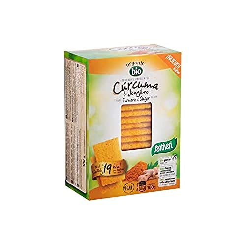 Santiveri - Organic tostadas crujientes con cúrcuma, jengibre y sin gluten paquete 100 g