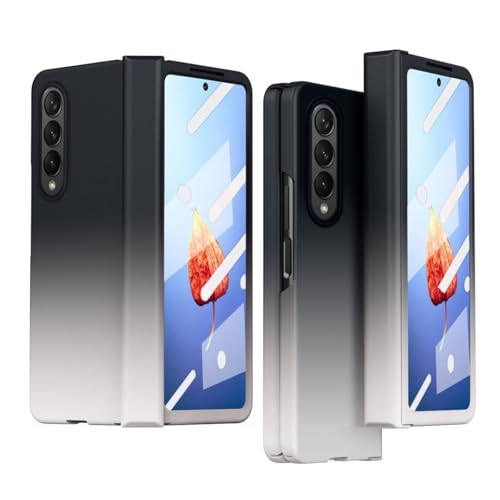 Coque fine compatible Samsung Galaxy Z Fold 4 avec film écran et charnière couverte blanc