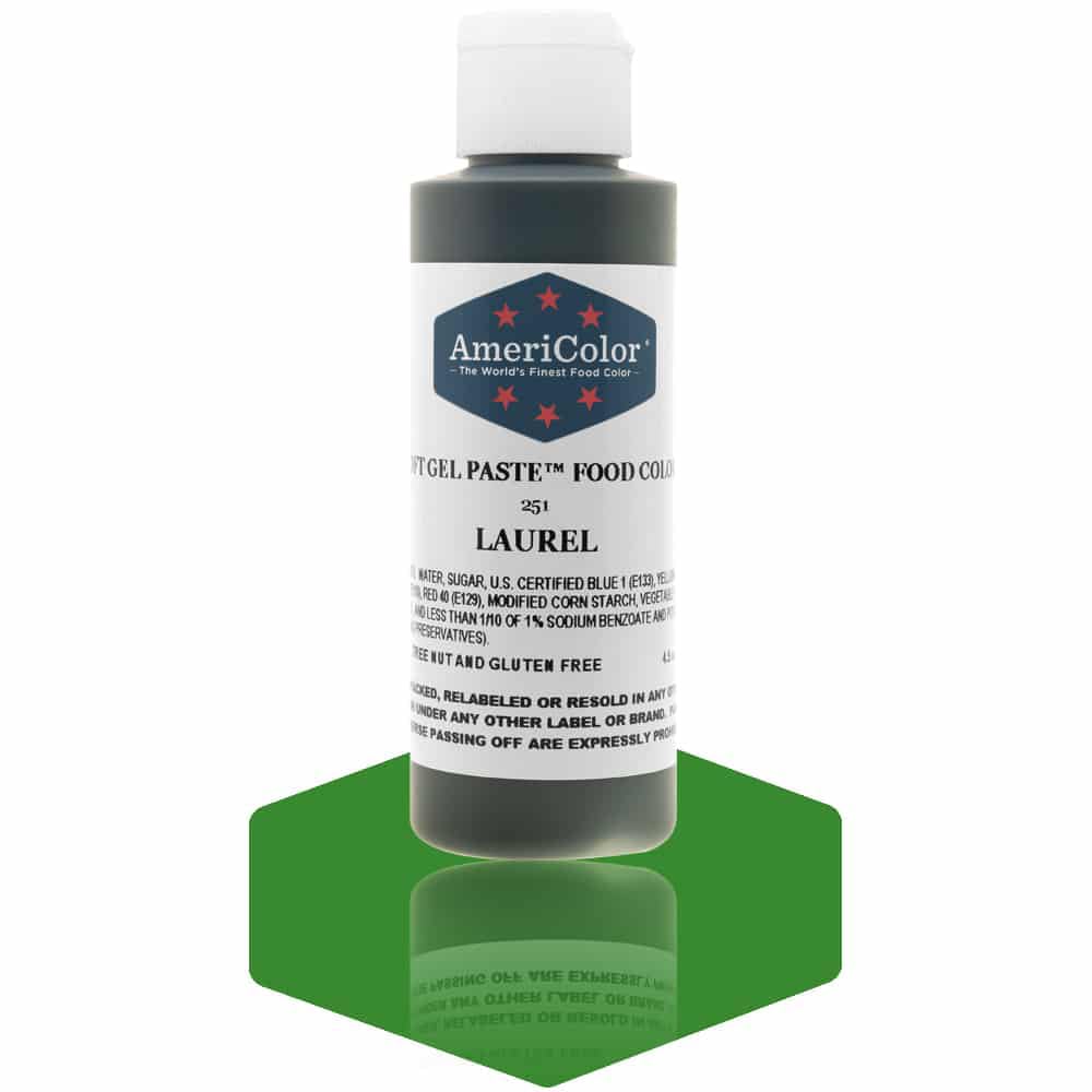 AmeriColor, Laurel, 4.5 Ounce Bottle, Soft Gel Paste Food Color