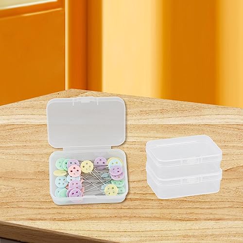 Image of GLADFRESIT 6Pcs Clear Plastic Storage Box, Mini Rectangular Empty Containers Box Case with Lid for Beads Business Cards Pills Small Items (6.5 * 4.5 * 2cm)